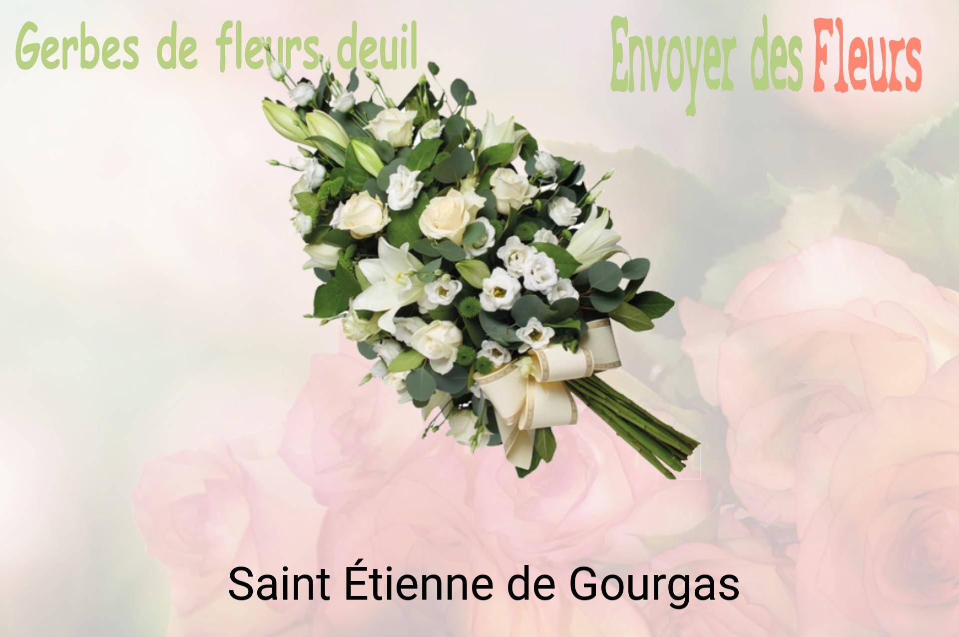 Gerbe de fleurs de deuil livrée à Saint-Étienne-de-Gourgas